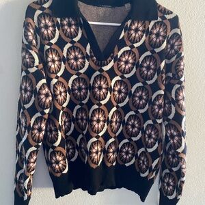 Yazbek Geometric Pattern Sweater